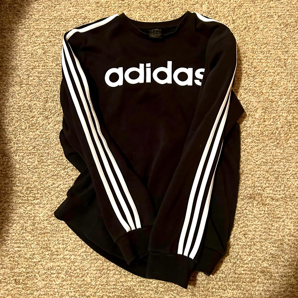 Large Black Adidas crewneck